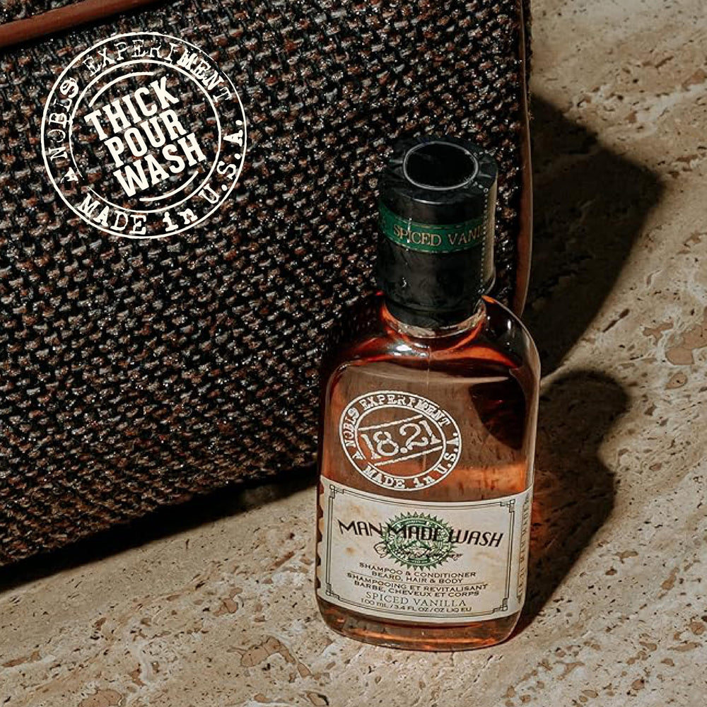 18.21 Man Made lifestyle shot by a fireside evoking outdoorsy scent appeal