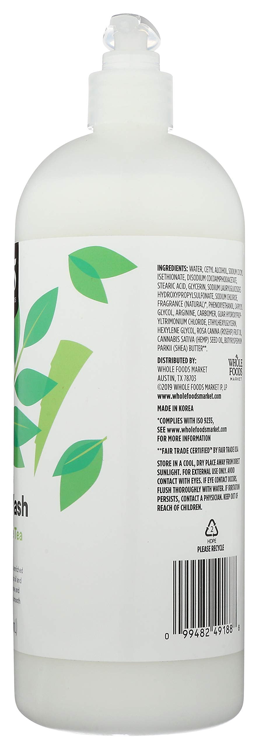foam texture of 365 by Whole Foods Market body wash illustrating gentle lather and softening