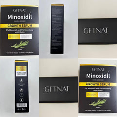 5% minoxidil spray pack of two displayed together to show value and spare bottle