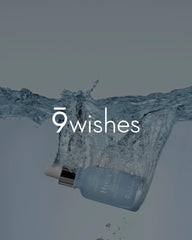 9 Wishes lifestyle image showing dewy glass-skin result and luminous finish