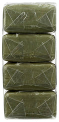 A LA MAISON side profile of a single bar highlighting firm triple-milled olive oil texture