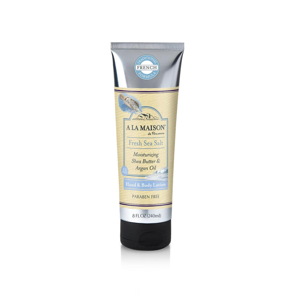 A LA MAISON front bottle image showing sea salt scent and benefits