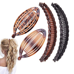Aaiffey front view of four banana clips showing classic colorways and vintage design benefits