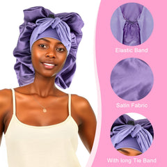 Abeillo bonnet holding large braids inside for tangle-free protection
