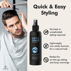 Aberlite styled man showing natural movement and matte finish benefit