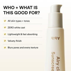 Abib sunscreen in a travel bag conveying daily on-the-go protection