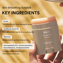 Abib hand applying sunstick for quick, mess-free reapplication