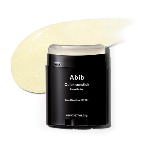 Abib front stick showing compact sunscreen design and easy portability