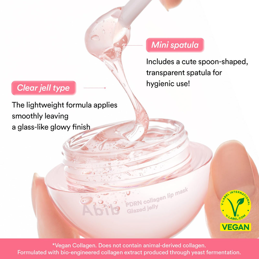 Abib glazed jelly packaging label detail showing ingredient and usage clarity