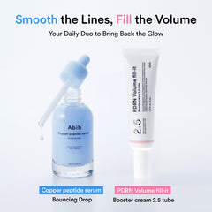 Abib serum paired with PDRN Volume Fill-It Booster illustrating layering benefits