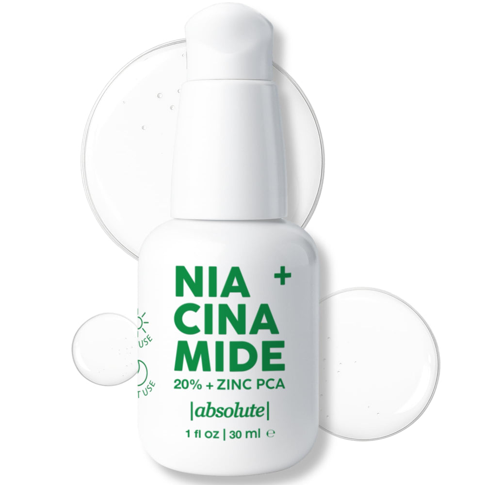 Absolute front packaging showing bottle and label with clean design benefit