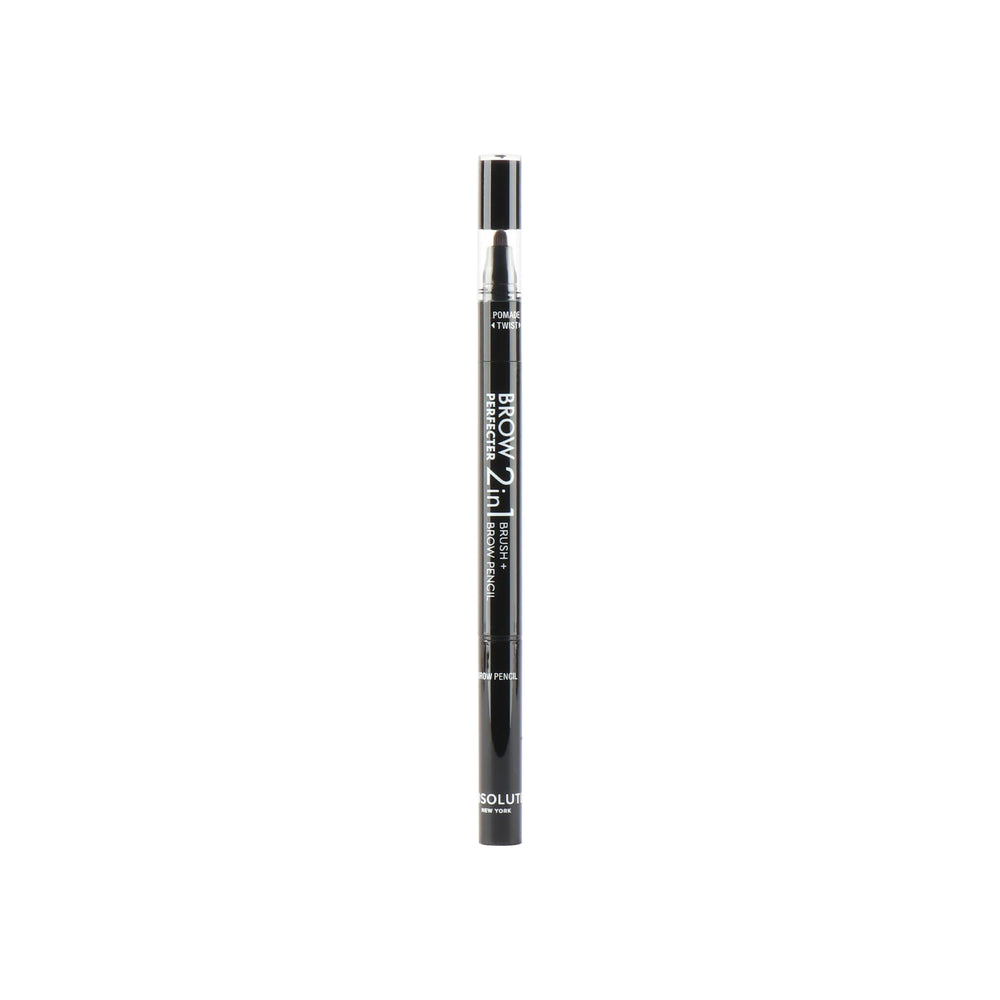 Absolute New York front packaging showing dual-ended brow tool for convenience