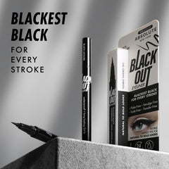 Absolute New York liner in use on eyelid creating a sharp, defined wing