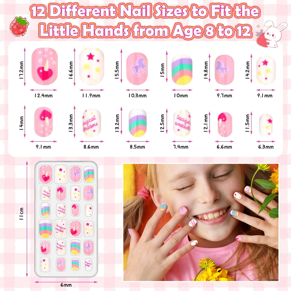 Acejoz girl applying nails demonstrating easy press-on convenience