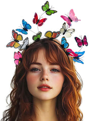 Acenail front view headband showing colorful butterflies and instant style boost