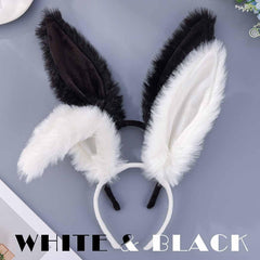 Aceorna bunny headband side profile demonstrating secure fit and comfortable curve