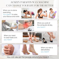 Achzzy feet treatment lifestyle scene showing roomy basin for full-foot coverage