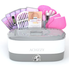 Achzzy front view with lid showing compact professional design and easy placement