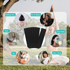 Aclovcy hand holding headband to show scale and comfortable width for most head sizes