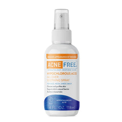 AcneFree front packaging showing soothing spray for redness relief