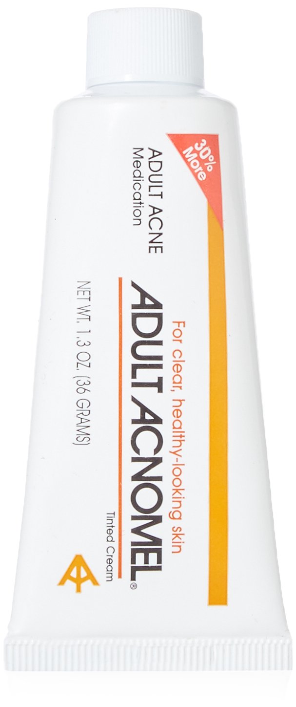 Acnomel front packaging showing 1.3 oz tube and clear product benefits