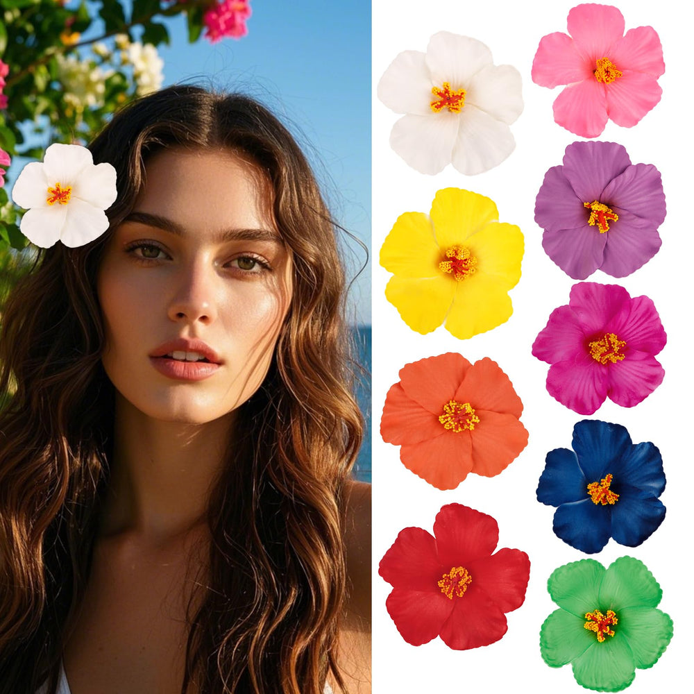 ACO-UINT front packaging showing nine tropical hibiscus clips and variety