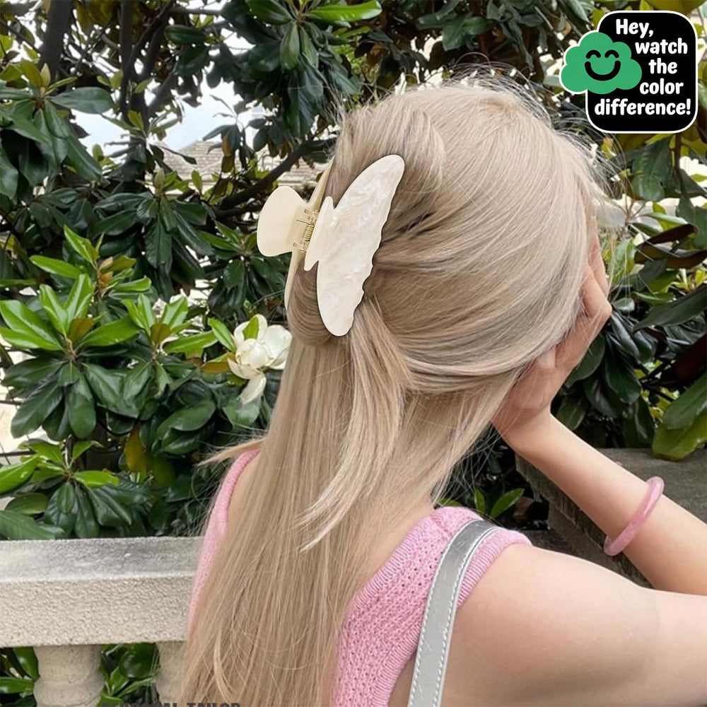 ACO-UINT clip securing a half-up hairstyle demonstrating comfortable all-day wear benefit