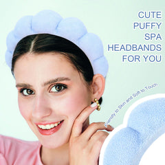ACO-UINT headband in use during face wash, keeps water and cleanser away