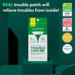Acropass patch applied to skin demonstrating discreet protection benefit
