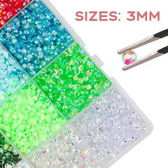 Acrridi close-up of multicolor resin gems highlighting sparkle benefit