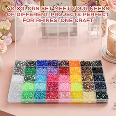 Acrridi open storage box organized by 40 colors for quick access