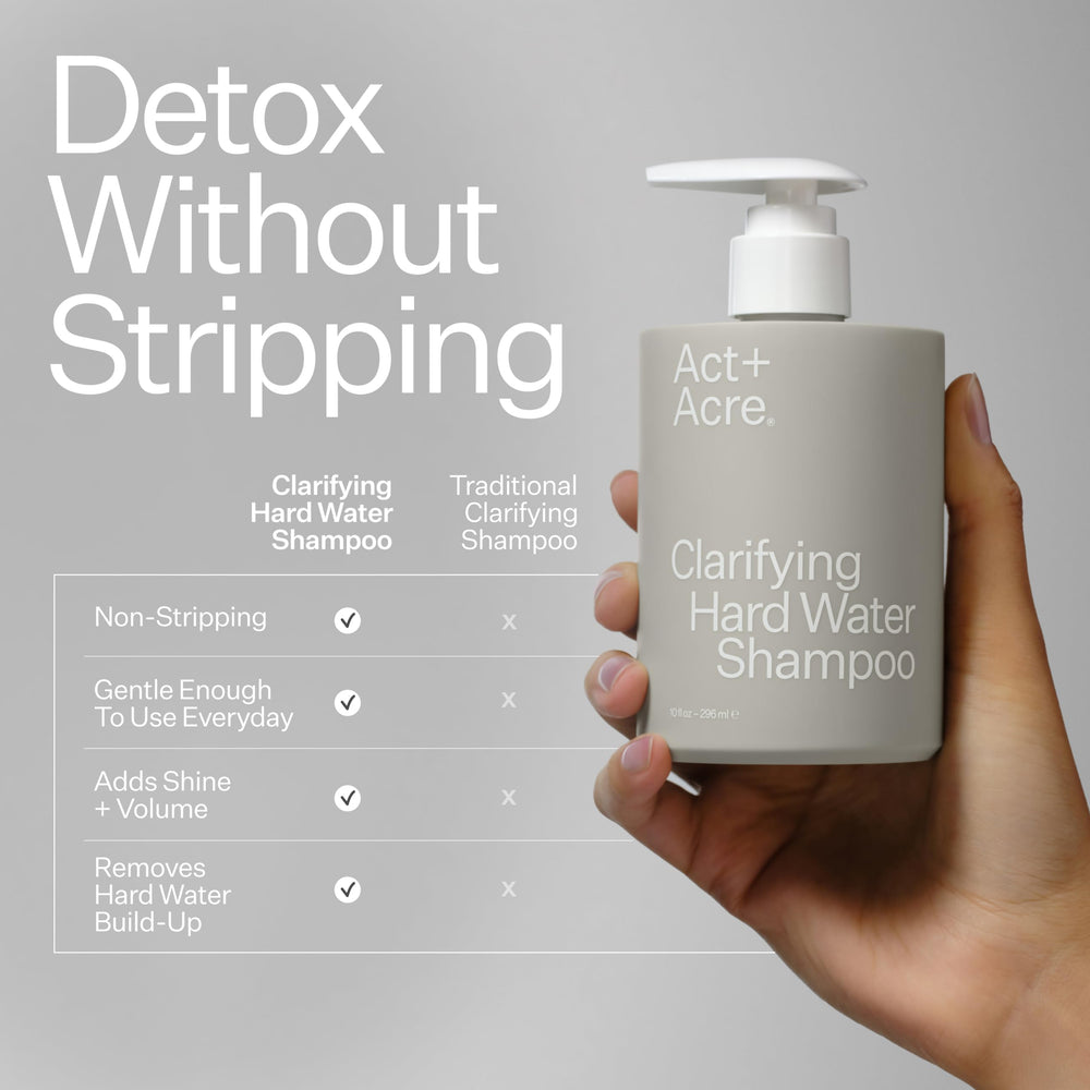 ACT+ ACRE close-up foam texture demonstrating gentle cleansing and shine