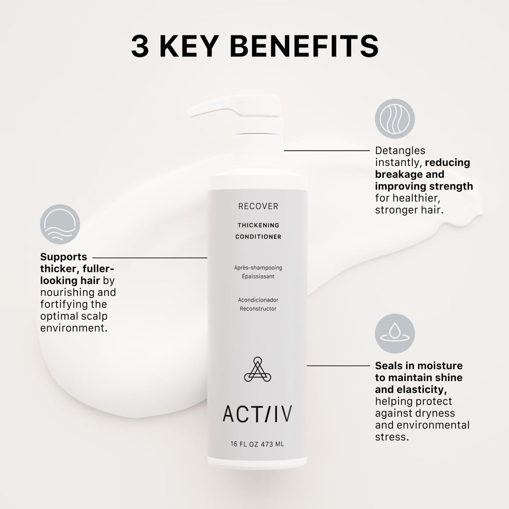 ACTIIV creamy conditioner texture close-up showing hydrating formula benefit