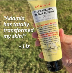 Adamia on bathroom counter in lifestyle scene promoting daily use