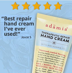 Adamia on bathroom counter lifestyle shot, showing daily skincare routine benefit