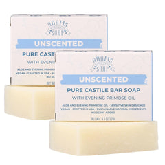 Adams Handmade Soap front packaging view showing unscented label and organic claim