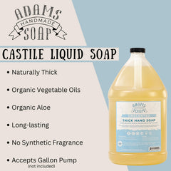 Adams Handmade Soap dispensing into a pump bottle for eco-friendly refill