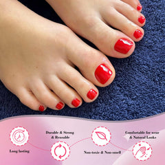 AddFavor application in use on foot model for quick polished pedicure