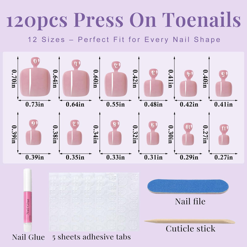 AddFavor adhesive tabs, mini glue, file and cuticle stick arranged for fast application