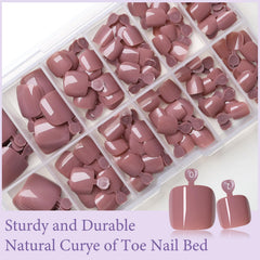 AddFavor close-up of glossy brown toe tip highlighting salon-like shine and durable finish