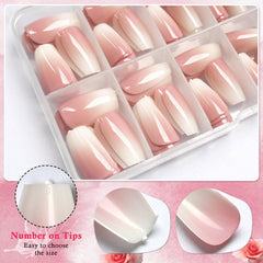 AddFavor close-up of pink-to-white ombre gradient highlighting salon-like sheen