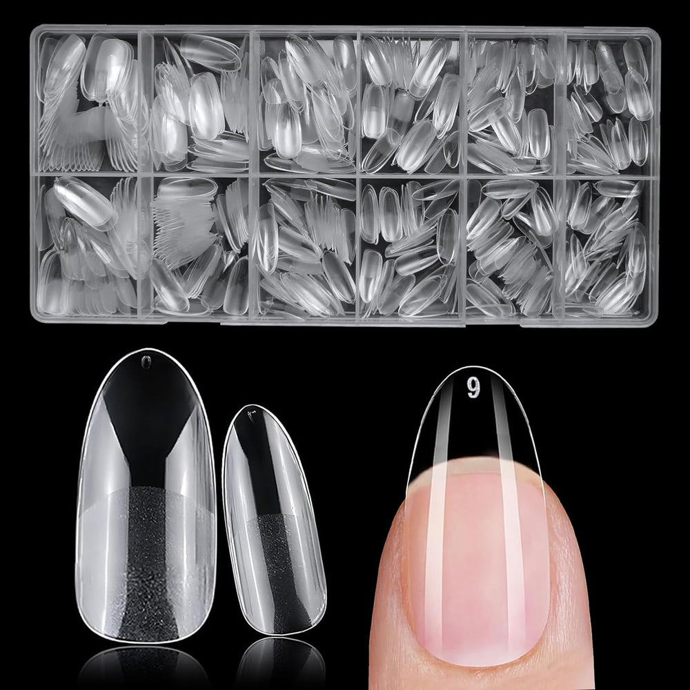 AddFavor front packaging showing 600 clear oval gel nail tips, organized for easy selection