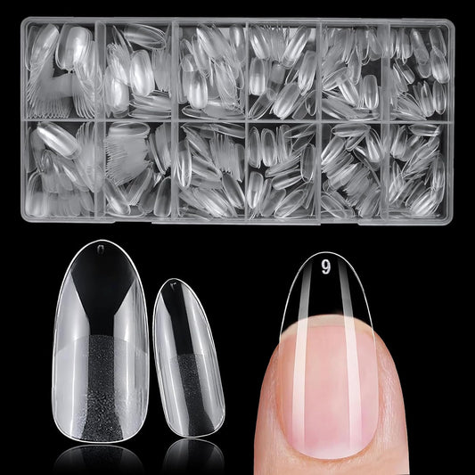 AddFavor front packaging showing 600 clear oval gel nail tips, organized for easy selection
