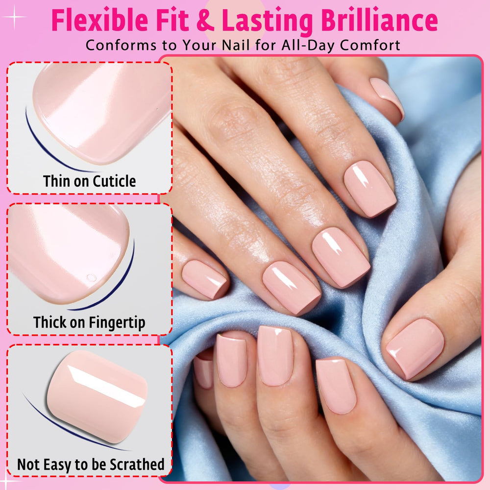 AddFavor nails in hand for scale comparison showing comfortable short length