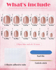AddFavor press-on nails displayed in hand to show short square length and realistic scale benefit