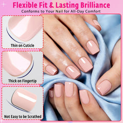 AddFavor nails in hand for scale comparison showing comfortable short length
