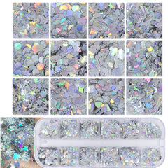 AddFavor laser silver chunky glitter close-up offering high-impact shine