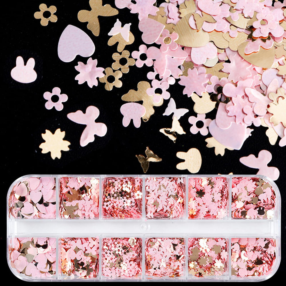 AddFavor mixed gold and pink glitters detail demonstrating metallic contrast and layered design options