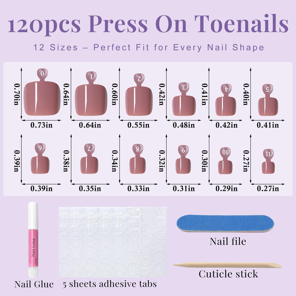 AddFavor array of numbered sizes displayed to simplify finding the right toe fit