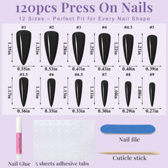AddFavor nails held in hand to show real scale and long stiletto proportion benefits